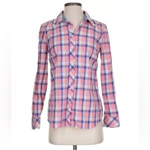 Talbots Pink Cotton Button Down Shirt • Size SP / 4 • Long Sleeve Classic